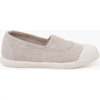 Pisamonas Kids Slip‑On Bébé – Élastiques & Semelle en Caoutchouc Beige