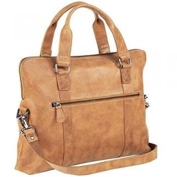 Greenland Nature Light 38 cm Brown Leather Briefcase for Laptops