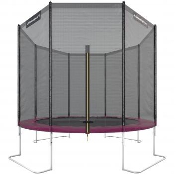 Trampolin Komplettset „Jumper“ – 305 cm, 160 kg, Sicherheitsnetz, gepolstert, Pink