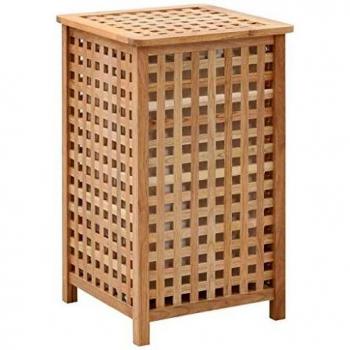 Walnuss Wäschekorb 39x39x65 cm aus Massivholz