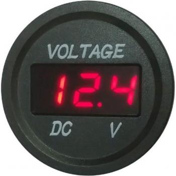 Jauge Voltmetre 12V-24V avec Affichage LED pour Moto