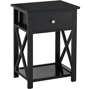 Nightstand with Drawer & Bottom Shelf