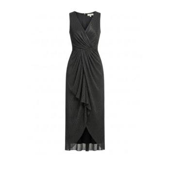 Robe Noire Métallique à Volants Yumi Yumi