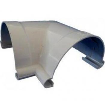 Gouttière Demi-Ronde 33 mm First Plast – Angle Universel Blanc