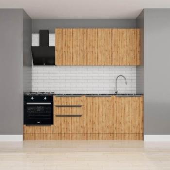 Rovere Rustico 240 cm Cucina Bianco TOSCOHOME