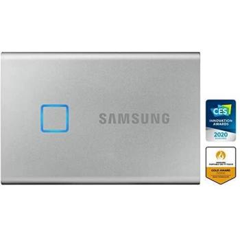 Samsung 500GB T7 Touch USBC Silver NVMe External Solid State Drive