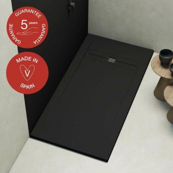 Receveur de douche antidérapant 70x100 cm noir