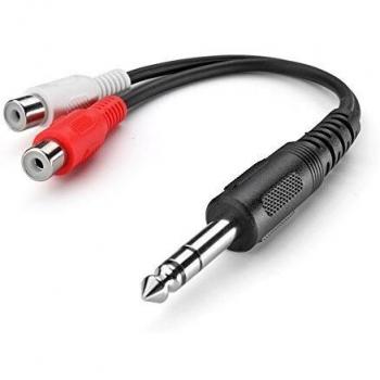 Cavo adattatore 1/4 TRS a stereo 2RCA