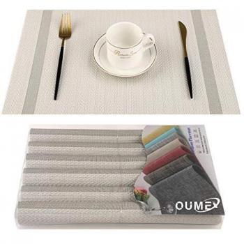 OUME Lot de Sets de Tables Résistants à la Chaleur, 6 pièces, 45cmx30cm
