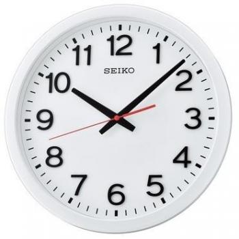 One Size Seiko White Wall Clock – Kunststoffmodell