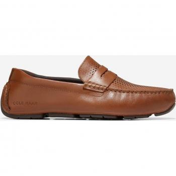 Grand Laser Penny Shoes in Brown for Men by Cole Haan