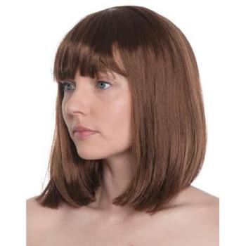 Maskworld 90‑cm lange braune Perücke – Festliche Faschingsverkleidung