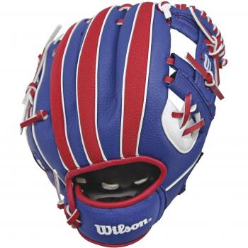 Wilson A0200 10 Youth BBG Unisex Glove – Royal and Red