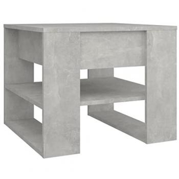 Mesa de Centro Retangular VidaXL 55,5x55x45 cm Cinza Cimento