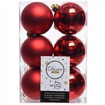Coffret Boules EDM Rouge, 12 unités, Esprit de Noël