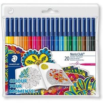 Staedtler Noris Club Felt Tip Pens in Wallet 20