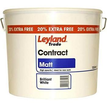 Leyland White Gloss‑Free Emulsion Paint (12 L)