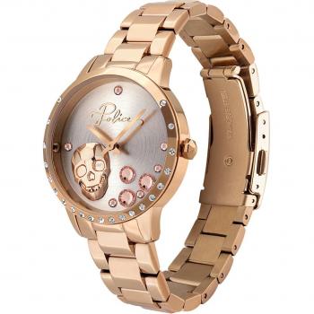 Police Reloj Mujer Analógico Cuarzo con Correa de Acero inoxidable PL16071MSR.04M