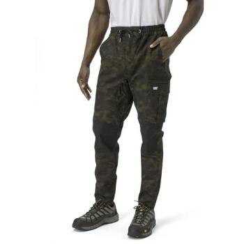 Pantalon de travail baggy slim en camouflage dynamique Caterpillar – 97 % coton, taille élastique, genoux renforcés Oxford – 40