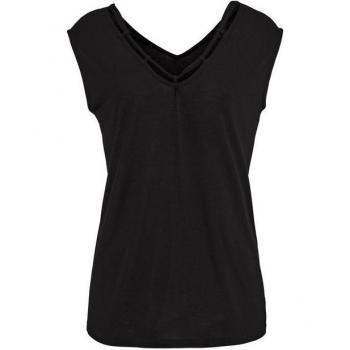 S.Oliver V-Ausschnitt T-Shirt, schwarz, Gr. 32/34