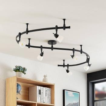 Éclairage sur rail flexible Prios Orvilio noir