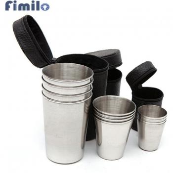 4Pcs Stainless Steel Drinkware Set