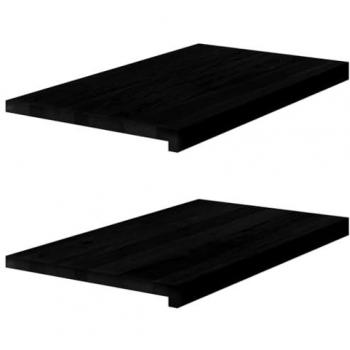 VidaXL Fensterbank, Fensterbänke 2 Stk. Dunkelbraun 70x40x2 cm Massivholz Eiche