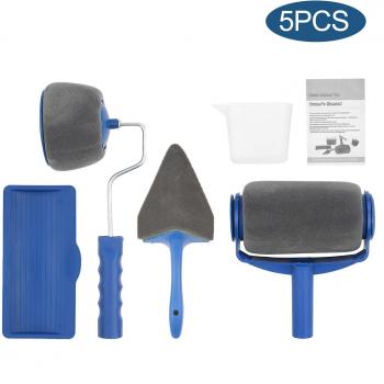 5Pcs Drum-Type Paint Brush and Roller Set