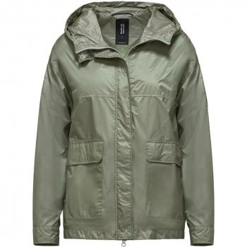 M‑Size Green Shiny Nylon Rain Parka – Female – BomBoogie