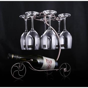 Hanging Wine Bottle and Goblet Display Rack