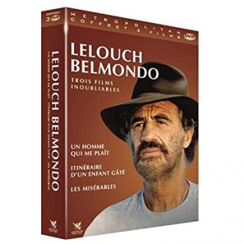 Coffret DVD Claude Lelouch & Jean-Paul Belmondo : Itinéraire d'un enfant gâté, Les Misérables, Un homme qui me plaît
