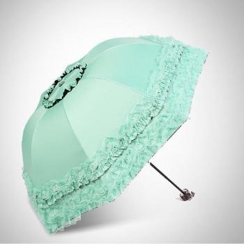 Paraguas Princesa de Encaje Azul para Eventos Formales