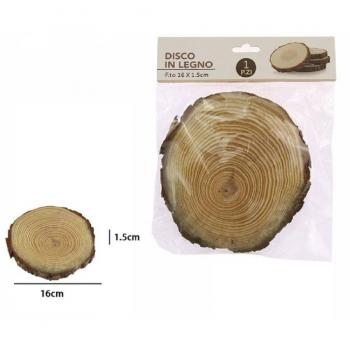 Éclat Rond – Disque décoratif de coffre en bois 16 × 1,5 cm