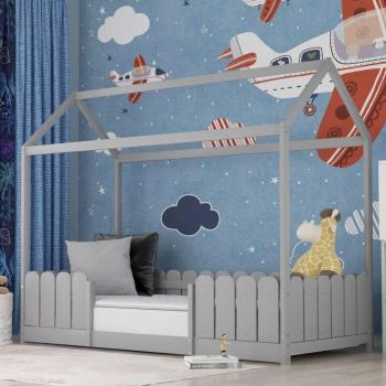 Lit Enfant Hauss Spole 90 x 200 cm en Bois avec Protection Antichute