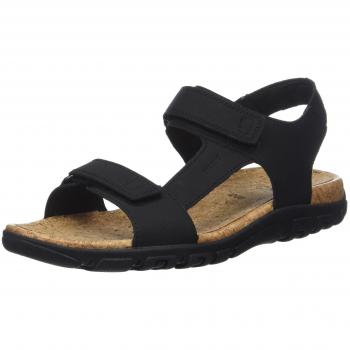 Geox Herren Sandalen Strada C Riemchensandalen, Schwarz, 43 EU