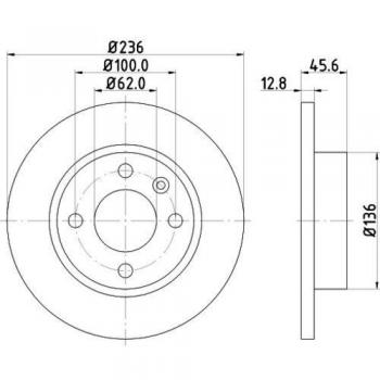 HELLA 8DD 355 105-871 Bremsscheibe, Vorderachse