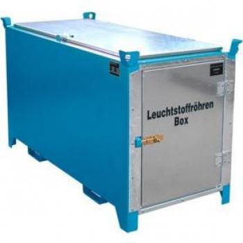 Boîte à Tubes Fluorescents BAUER SL‑D 150 – Tôle d’Acier, Accessible en Fauteuil Roulant, Verrouillable, Porte/Couvercle Galvanisé – Bleu