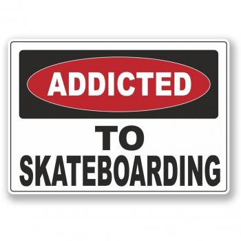 Adesivi vinilici divertimento skateboarding da 30x300mm (set di 2)