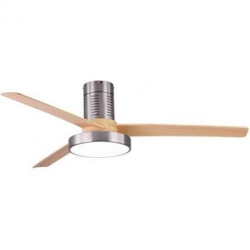 Ventilatore a soffitto DC Pax 40W nichel 3 pale in faggio