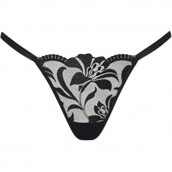 Low-Profile Black Leonora Thong