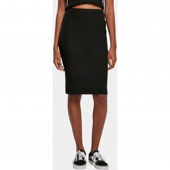 Urban Classics Ladies Rippstrick Midi Skirt Schwarz