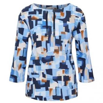 Gemustertes Rabe Sweatshirt – Kordelzug, atmungsaktiv