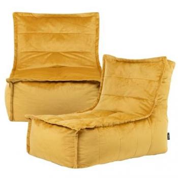 Cojín Modular Amarillo Ocre de Terciopelo