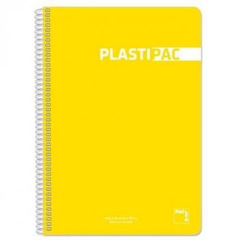 A4 Anteckningsbok 80 Blad Gul Pacsa Plastipac