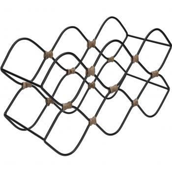 Barcraft Wire Wine Rack Black