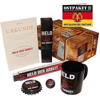 Geschenkset Held der Arbeit mit Ostalgie-Klappkarte