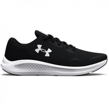 Zapatillas Under Armour Charged Pursuit 3 para niño, color negro/blanco, talla 38