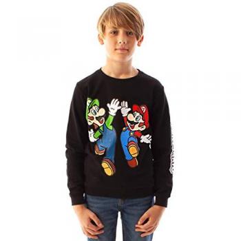 Vanilla Underground Mario‑Grafik Hoodie (schwarz)