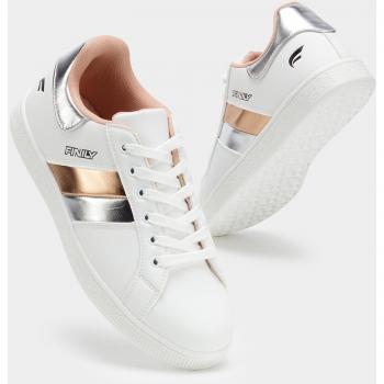 Finily White Silver Mia Classic Women's Lace-up Sneaker
