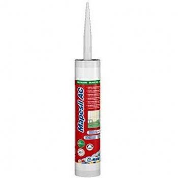 Medium Grey Mapesil AC Silicone Sealant, 310ml, Solvent-Free, Mapei